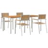 vidaXL Utomhusmatbord 5 st 180 x 90 x 75 cm