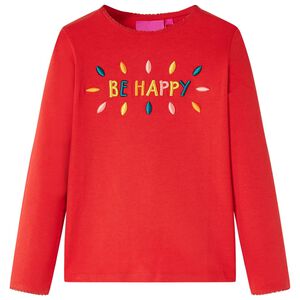 T-shirt med l&aring;nga &auml;rmar f&ouml;r barn r&ouml;d 104