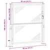 vidaXL Tr&auml;dg&aring;rdsgrind med l&aring;s Silver 96 x 100 cm Rostfritt st&aring;l