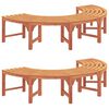 vidaXL Tr&auml;db&auml;nk 8 -Seater 2 st 160 x 80 x 45cm Massiv Eukalyptus Tr&auml;