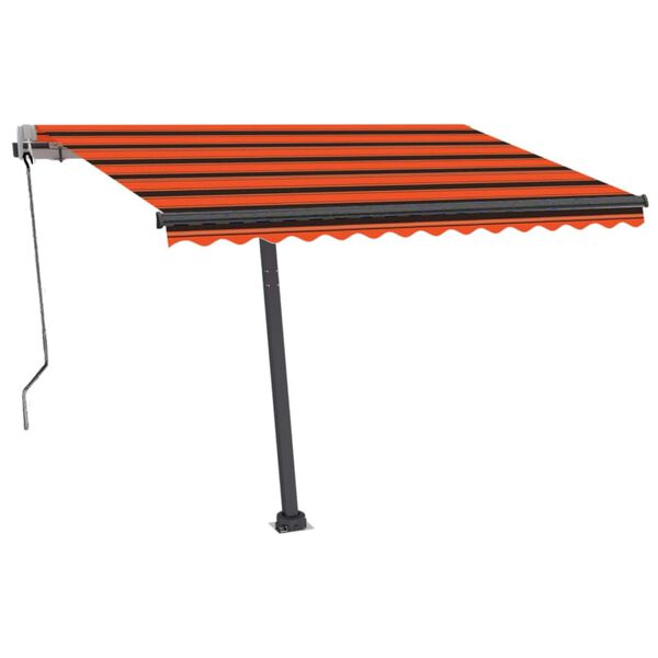vidaXL Fristående markis automatisk 300x250 cm orange/brun