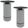 vidaXL M&ouml;belf&ouml;tter Justerbar 2 pcs Vit 64 x 64 x 100 mm PP