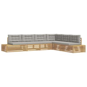 vidaXL 6 Stycke Utomhussoffset Polyester Vit
