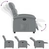 vidaXL Elektrisk reclinerf&aring;t&ouml;lj ljusgr&aring; tyg