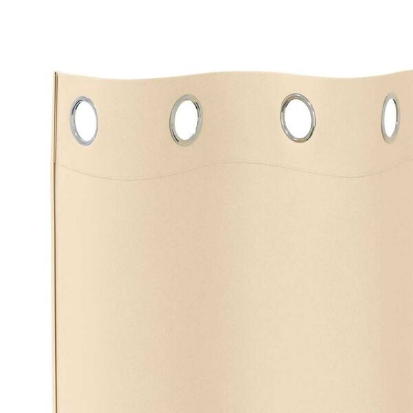 vidaXL M&ouml;rkl&auml;ggningsgardiner med Ringar 2 pcs Kr&auml;m 225 x 140 cm