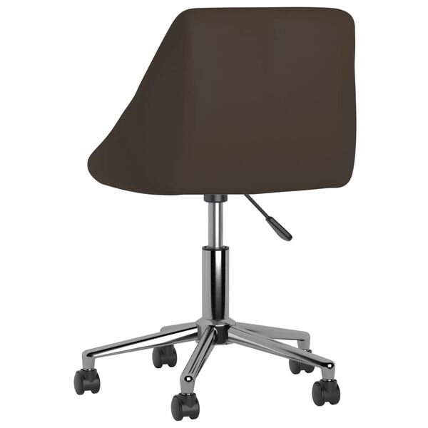 vidaXL Snurrbar matstol brun konstl&auml;der