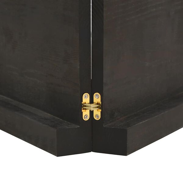 vidaXL V&auml;gghylla m&ouml;rkbrun 200x50x(2-6) cm behandlad massiv ek