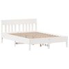 vidaXL S&auml;ngram utan madrass vit 135x190 cm massiv furu