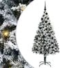 vidaXL Konstgjord julgran Vit 180 cm PVC och St&aring;l och Plast