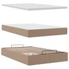 vidaXL Ottoman sängram med madrass cappuccino 120x200 cm konstläder