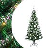 vidaXL Konstgjord F&ouml;rbelyst Julgran Gr&ouml;n 120 cm PVC och metall