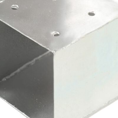 vidaXL Stolpbeslag T-form galvaniserad metall 71x71 mm