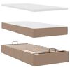vidaXL Ottoman s&auml;ngram med madrasser cappuccino 200x200 cm konstl&auml;der