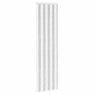vidaXL Insektsgardin Chenille Ljusgr&aring; och vit. 56 x 200 cm 100% PP