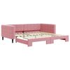 vidaXL Dagb&auml;dd utdragbar rosa 100x200 cm sammet