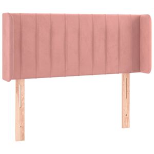 vidaXL S&auml;nggavel med kanter rosa 83x16x78/88 cm sammet