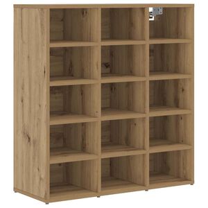 vidaXL Skosk&aring;p 77,5 x 30 x 83,5 cm Konstruerat tr&auml; Artisan-ek