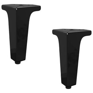 vidaXL M&ouml;belf&ouml;tter 2 st Svart 54,1 x 54,1 x 100 mm J&auml;rn