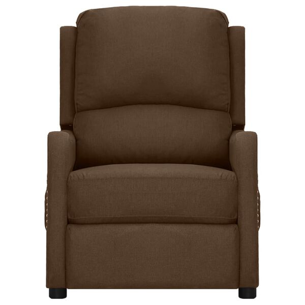 vidaXL Elektrisk massagefåtölj brun tyg