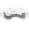 vidaXL Soffgrupp f&ouml;r tr&auml;dg&aring;rden med dynor 7 delar gr&aring; konstrotting