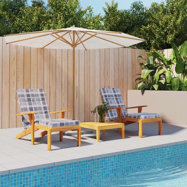 vidaXL Stolsdynor f&ouml;r d&auml;ckstolar 2 st gr&aring;rutig oxfordtyg