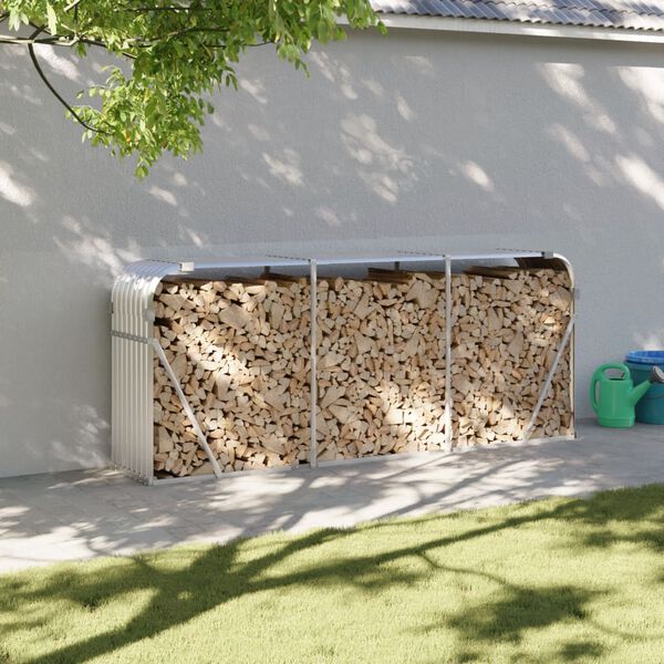 vidaXL Vedställ silver 234x45x100 cm galvaniserat stål