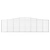 vidaXL Gabioner bågformade 4 st 400x30x100/120 cm galvaniserat järn