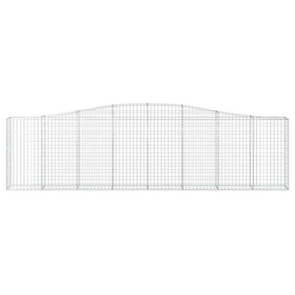 vidaXL Gabioner bågformade 4 st 400x30x100/120 cm galvaniserat järn