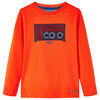T-shirt med l&aring;nga &auml;rmar f&ouml;r barn stark orange 104