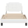 vidaXL Bed Frame without Mattress "Zadar" White 80x200 cm Faux Leather