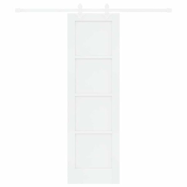 vidaXL Skjutd&ouml;rr Vit 61 x 198,5 cm Massiv furu