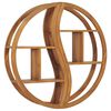 vidaXL Yin yang-v&auml;gghylla 100x20x100 cm massiv teak