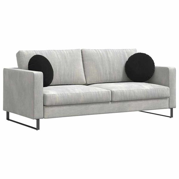 vidaXL Sittkuddar 2 pcs Svart Ø 40 x 13 cm Sammet