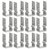 vidaXL Staketankare 12 st silver 8x6x15 cm galvaniserat st&aring;l