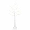 vidaXL Bj&ouml;rk-julgran Vit 22 x 22 x 120 cm Plast 174 LED-lampor