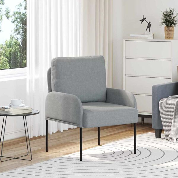 vidaXL Soffor med kudde 55cm Ljusgr&aring; Plywood