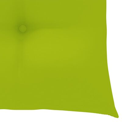 vidaXL Trädgårdsstolar 2 st med ljusgröna dynor massiv teak