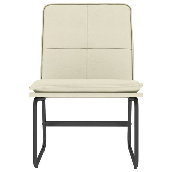 vidaXL Loungestol gräddvit 54x75x76 cm konstläder