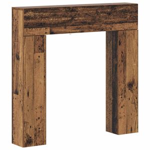 vidaXL Eldstadsram Gammalt tr&auml; 102 x 18 x 100,5 cm Konstruerat tr&auml;