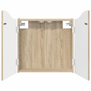 vidaXL Darttavla Sk&aring;p Sonoma-ek 56 x 12 x 63 cm Konstruerat tr&auml;