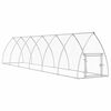 vidaXL H&ouml;nsbur silver 600x105x120 cm galvaniserat st&aring;l
