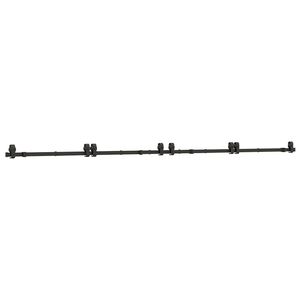 vidaXL Skjutd&ouml;rrsbeslag 366 cm st&aring;l svart