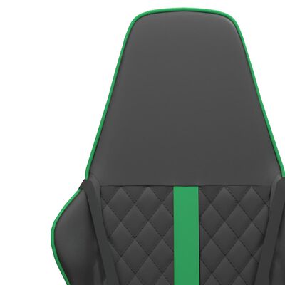 vidaXL Gamingstol svart och grön konstläder