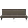 vidaXL B&auml;ddsoffa 2-sits m&ouml;rkgr&aring; mikrofibertyg