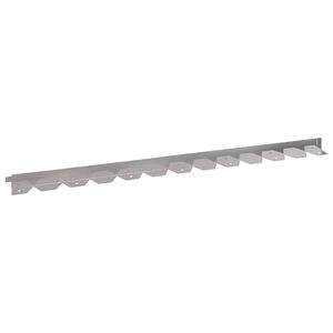 vidaXL Kant f&ouml;r gr&auml;smatta 10 st 102 x 4 x 4 cm St&aring;l Silver