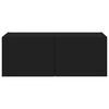 vidaXL V&auml;ggmonterad tv-b&auml;nk LED svart 80x35x31 cm