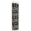 vidaXL V&auml;ggmonterad kl&auml;dh&auml;ngare med 6 krokar LOVE LIFE 120x40 cm