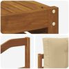 vidaXL Utomhussoffset med kudde 7 pcs Naturlig och Beige