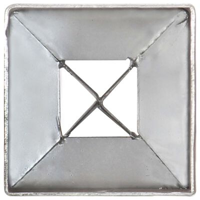 vidaXL Jordspett 6 st silver 7x7x90 cm galvaniserat stål