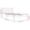 vidaXL Sängram utan madrass vaxbrun 75x190 cm massiv furu